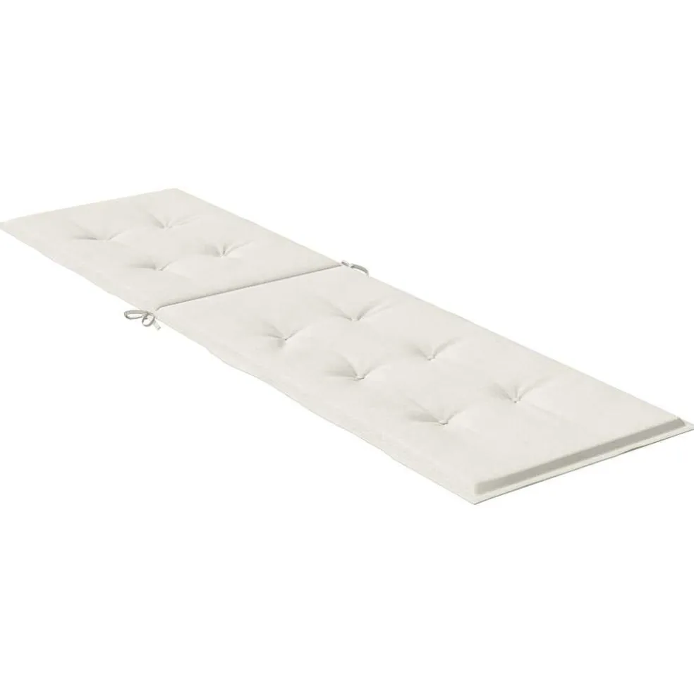 vidaXL Terrasstoelkussen (75+105) x 50 x 4 cm stof gemêleerd crèmekleurig