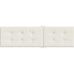 vidaXL Terrasstoelkussen (75+105) x 50 x 4 cm stof gemêleerd crèmekleurig