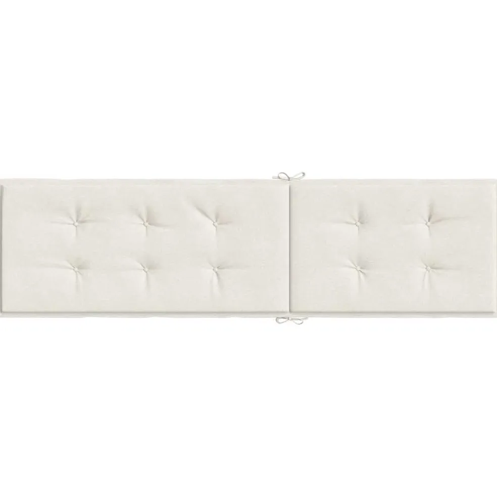 vidaXL Terrasstoelkussen (75+105) x 50 x 4 cm stof gemêleerd crèmekleurig