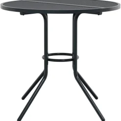 vidaXL Terrastafel rond Ø80x72,5 cm gepoedercoat staal antracietkleur