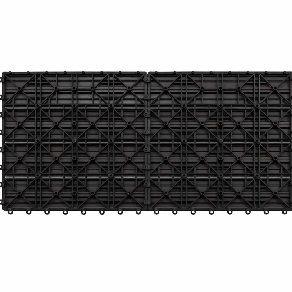 vidaXL Terras Tegel 6 st Donkerbruin 60 x 30 cm WPC