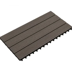 vidaXL Terras Tegel 6 st Donkerbruin 60 x 30 cm WPC