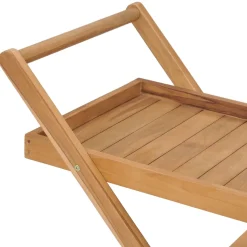 vidaXL Theewagen massief teakhout