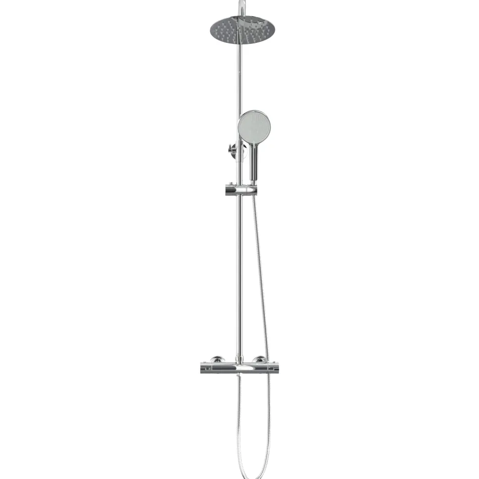 vidaXL Thermostatisch Douchesysteem Set Chroom RVS 201