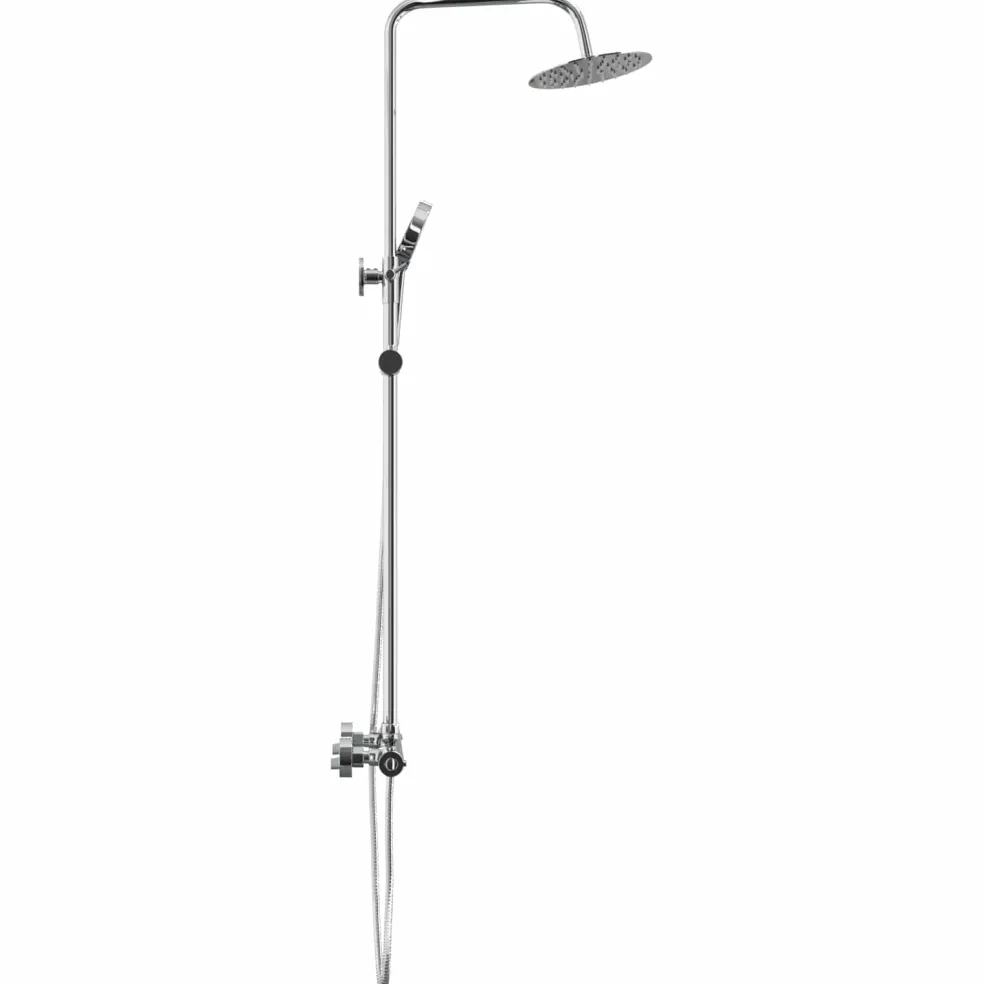 vidaXL Thermostatisch Douchesysteem Set Chroom RVS 201