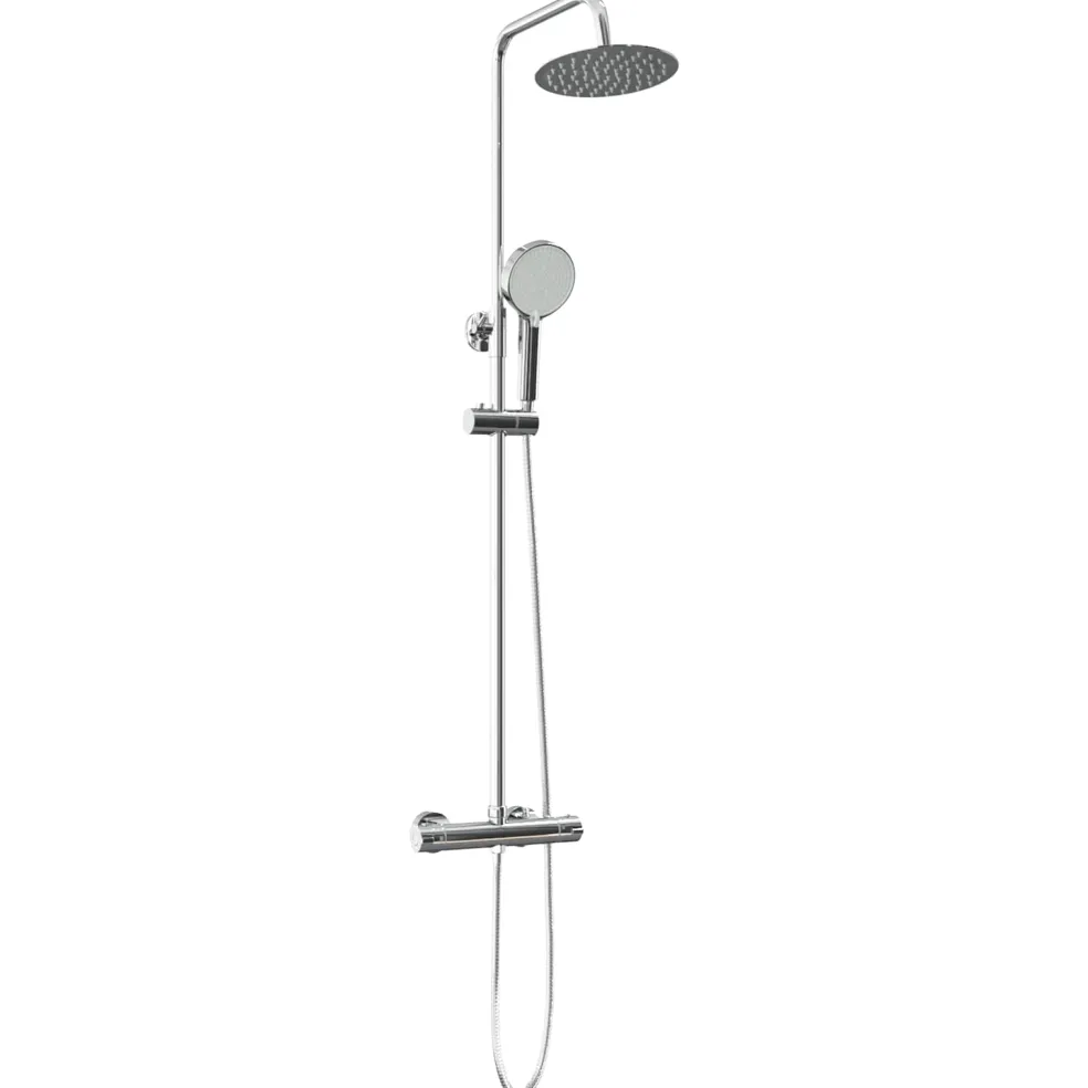 vidaXL Thermostatisch Douchesysteem Set Chroom RVS 201
