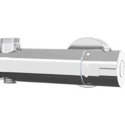 vidaXL Thermostatische douchemixer RVS 201 27 x 8 x 6 cm zilver