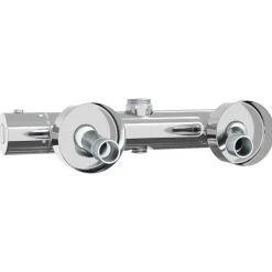 vidaXL Thermostatische douchemixer RVS 201 27 x 8 x 6 cm zilver