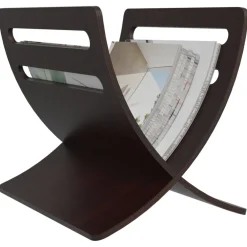 vidaXL Tijdschriftenrek vloermodel hout bruin