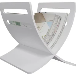 vidaXL Tijdschriftenrek vloermodel hout wit