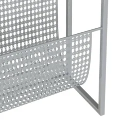 vidaXL Tijdschriftenrek 35x15x45 cm staal zilverkleurig