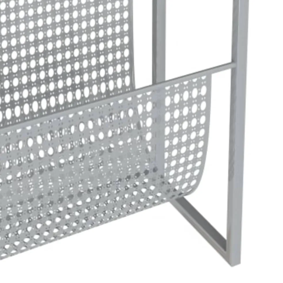 vidaXL Tijdschriftenrek 35x15x45 cm staal zilverkleurig