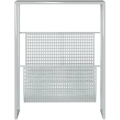 vidaXL Tijdschriftenrek 35x15x45 cm staal zilverkleurig