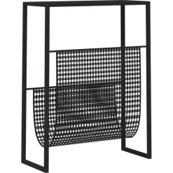 vidaXL Tijdschriftenrek 35x15x45 cm staal zwart