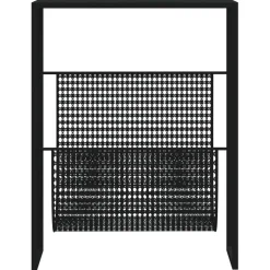 vidaXL Tijdschriftenrek 35x15x45 cm staal zwart