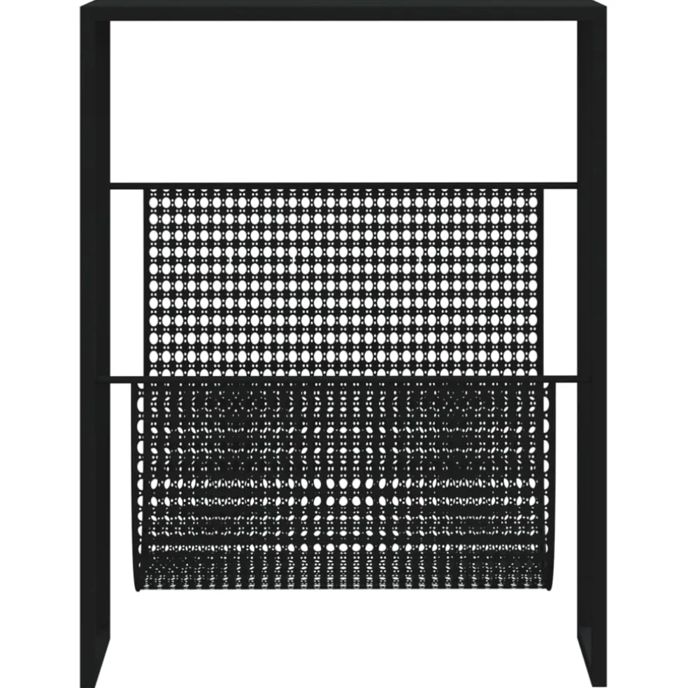 vidaXL Tijdschriftenrek 35x15x45 cm staal zwart