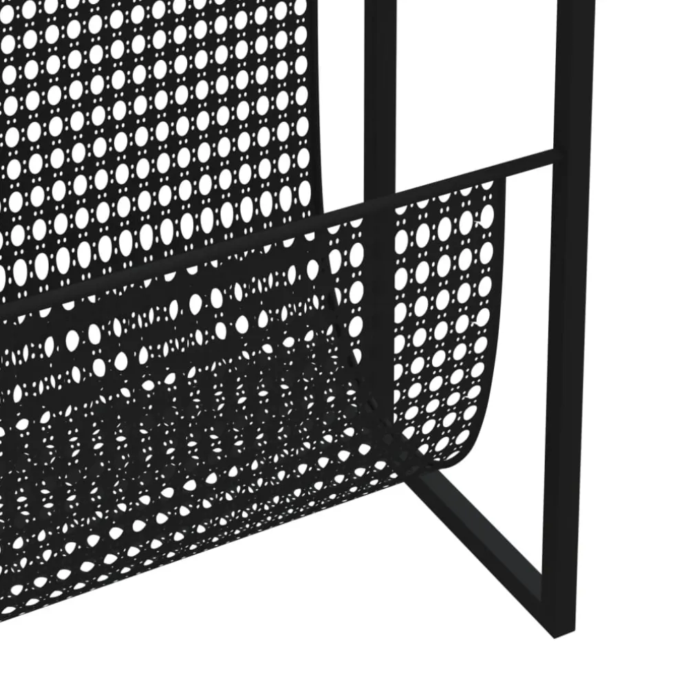 vidaXL Tijdschriftenrek 35x15x45 cm staal zwart