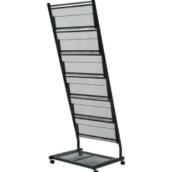 vidaXL Tijdschriftenrek zwart 47,5x43x133 cm A4