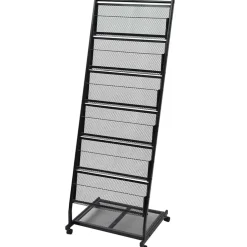 vidaXL Tijdschriftenrek zwart 47,5x43x133 cm A4