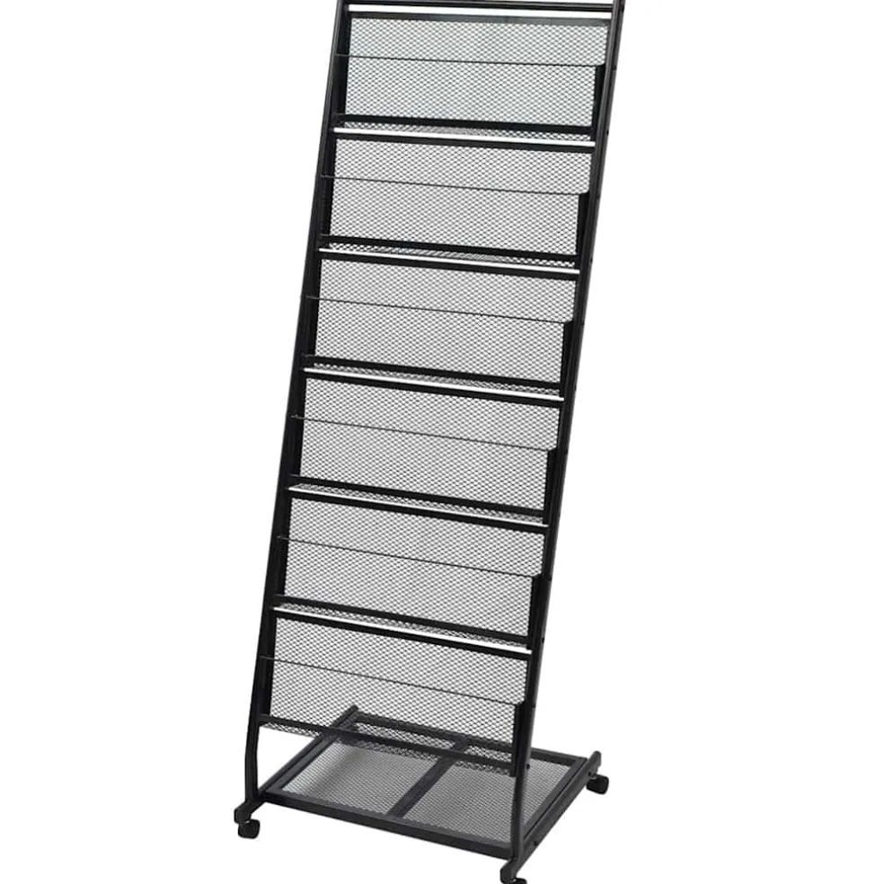 vidaXL Tijdschriftenrek zwart 47,5x43x133 cm A4