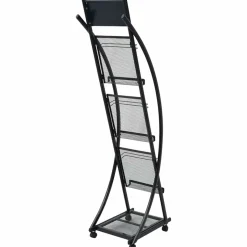 vidaXL Tijdschriftenrek zwart 40x32x131 cm A4