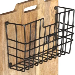 vidaXL Tijdschriftenwandrek 33x10x67 cm massief ruw mangohout