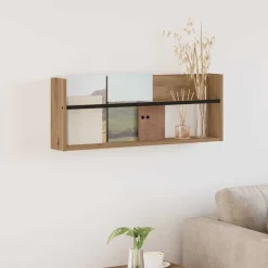 vidaXL Tijdschrift Rek Artisan Eiken 80 x 12 x 30 cm Bewerkt hout