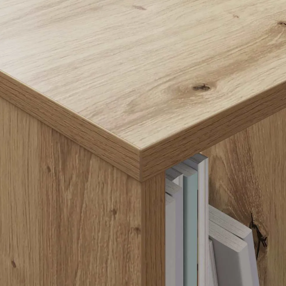 vidaXL Tijdschrift Rek Artisan Eiken 102 x 30 x 45 cm