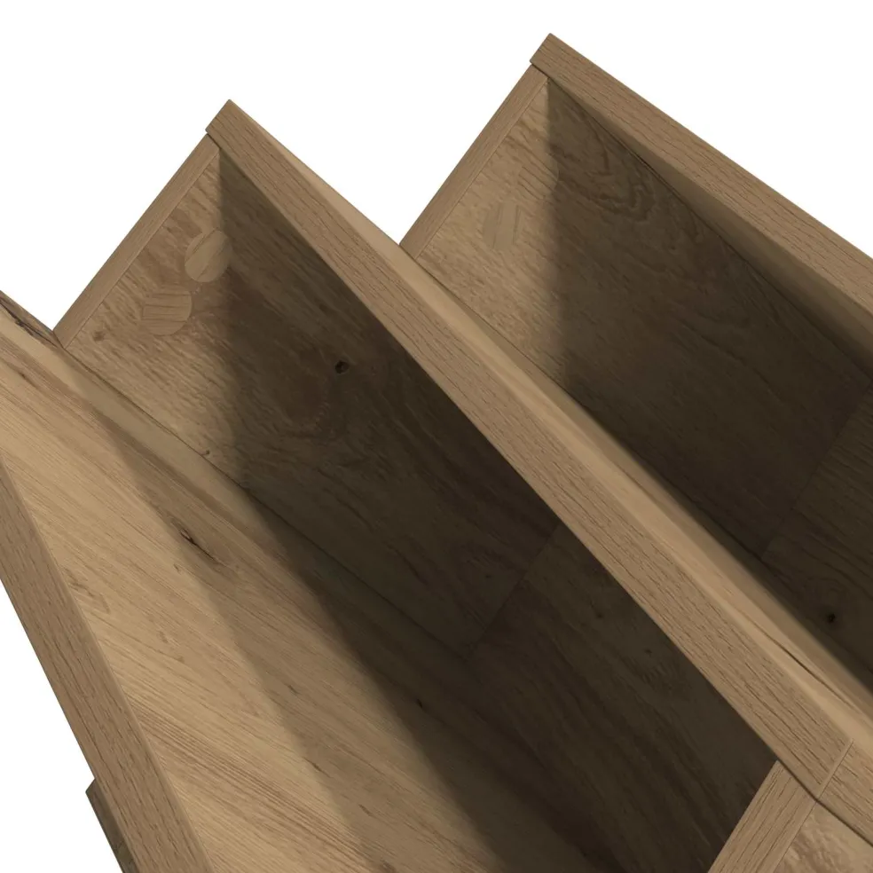 vidaXL Tijdschrift Rek Artisan Eiken 53 x 40 x 28,5 cm Bewerkt hout