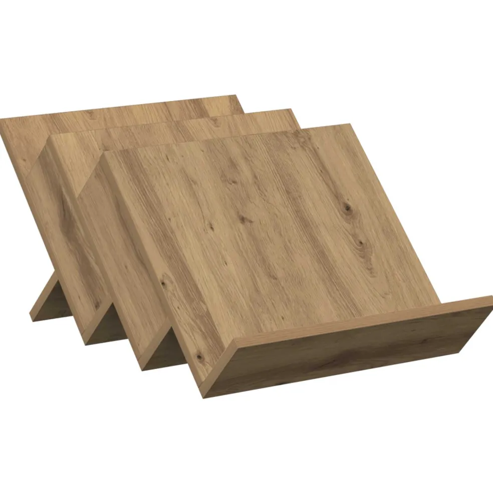 vidaXL Tijdschrift Rek Artisan Eiken 53 x 40 x 28,5 cm Bewerkt hout