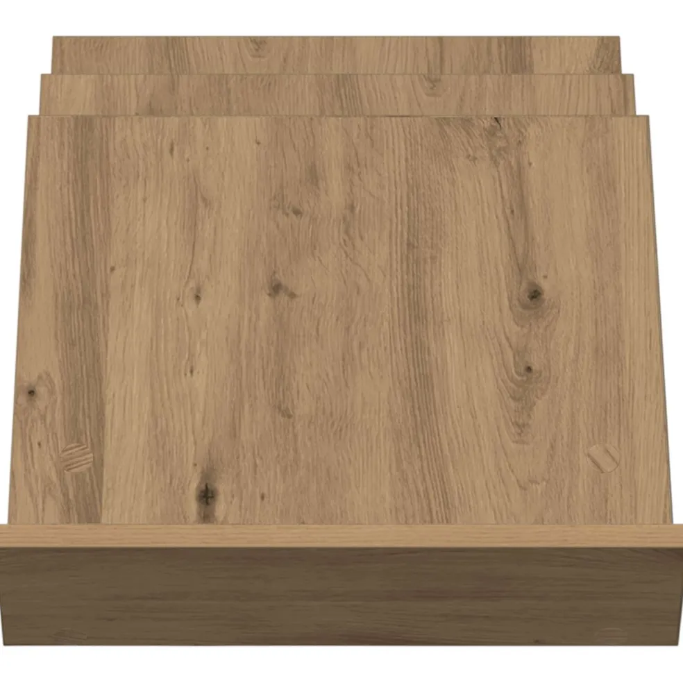 vidaXL Tijdschrift Rek Artisan Eiken 53 x 40 x 28,5 cm Bewerkt hout