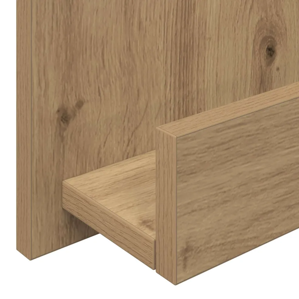 vidaXL Tijdschrift Rek Artisan Eiken 51 x 11 x 102 cm Bewerkt hout