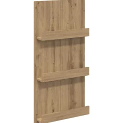 vidaXL Tijdschrift Rek Artisan Eiken 51 x 11 x 102 cm Bewerkt hout