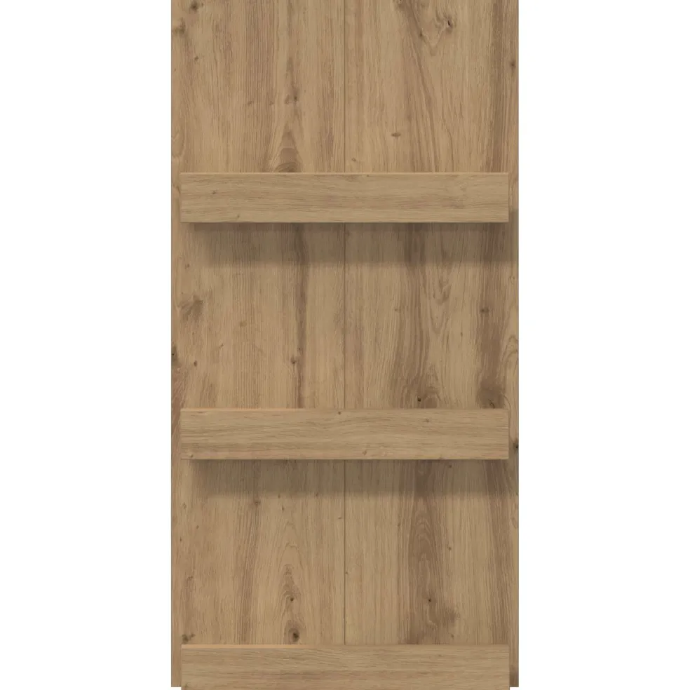 vidaXL Tijdschrift Rek Artisan Eiken 51 x 11 x 102 cm Bewerkt hout