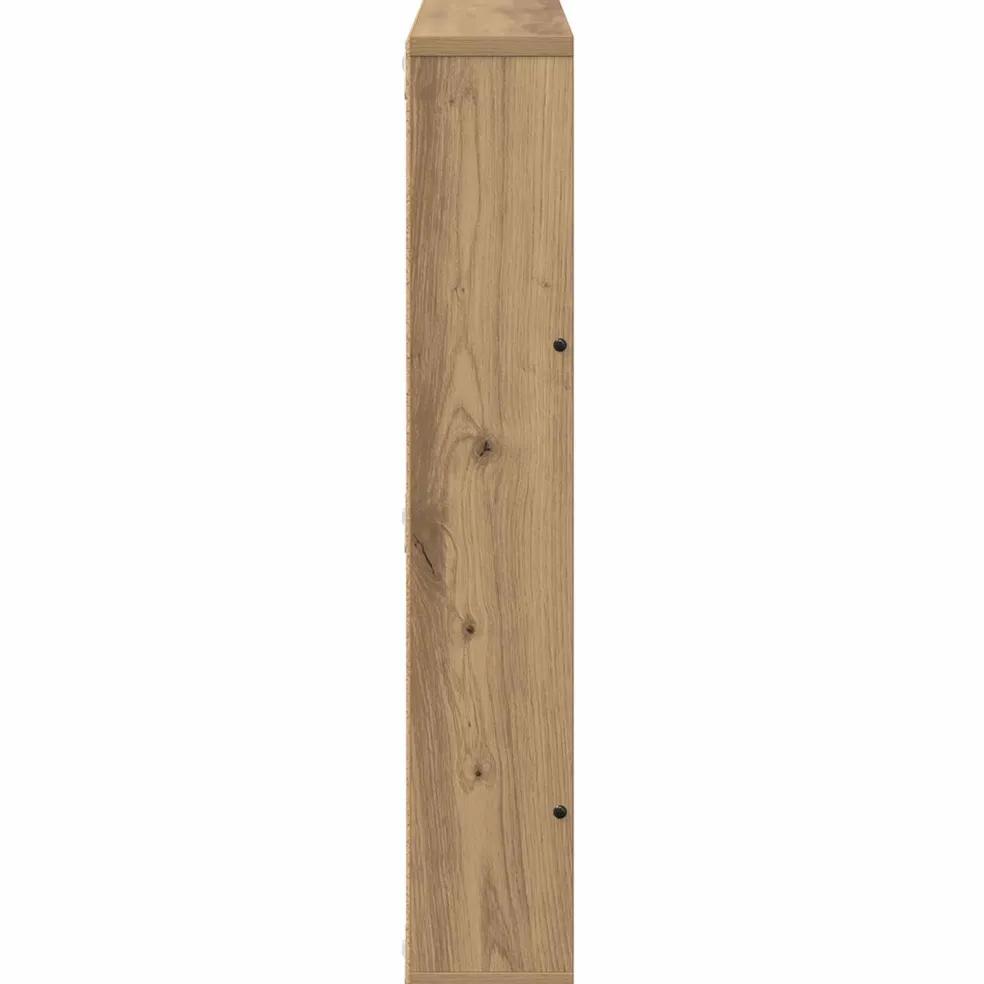 vidaXL Tijdschrift Rek Artisan Eiken 60 x 12 x 70 cm Bewerkt hout