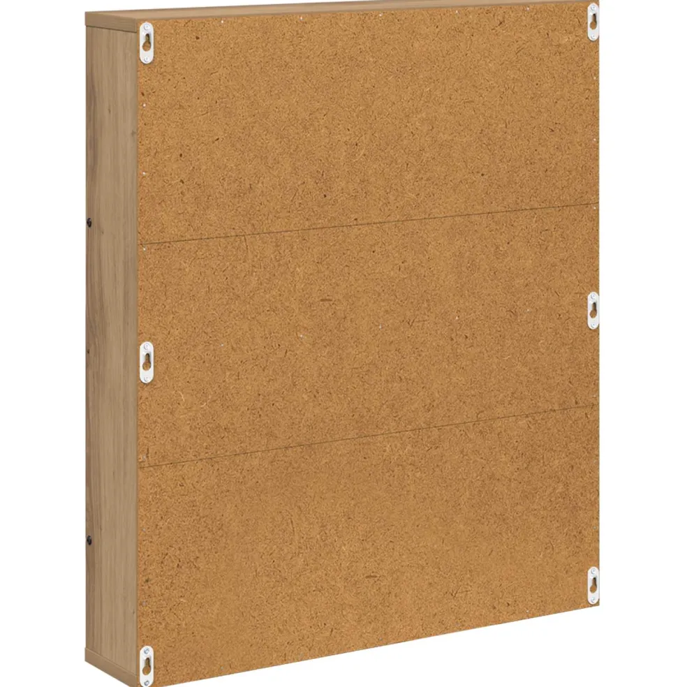 vidaXL Tijdschrift Rek Artisan Eiken 60 x 12 x 70 cm Bewerkt hout