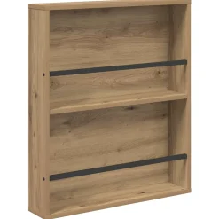 vidaXL Tijdschrift Rek Artisan Eiken 60 x 12 x 70 cm Bewerkt hout