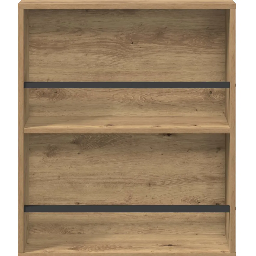 vidaXL Tijdschrift Rek Artisan Eiken 60 x 12 x 70 cm Bewerkt hout