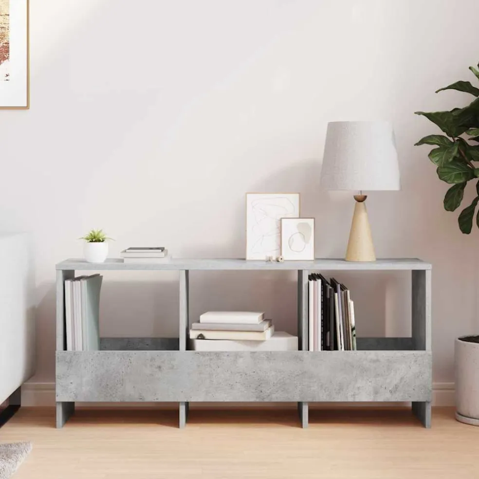 vidaXL Tijdschrift Rek Beton Grijs 102 x 30 x 45 cm