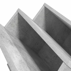 vidaXL Tijdschrift Rek Concerte Grijs 53 x 40 x 28,5 cm Bewerkt hout