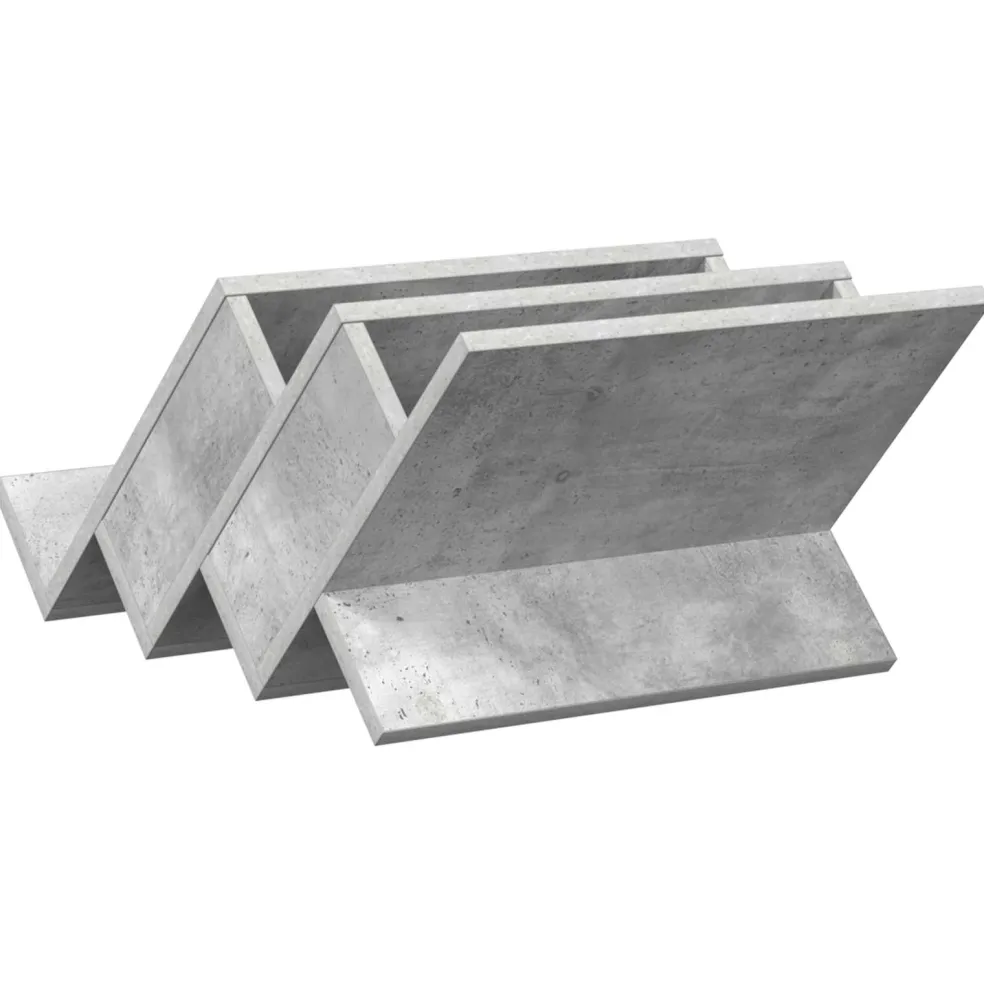 vidaXL Tijdschrift Rek Concerte Grijs 53 x 40 x 28,5 cm Bewerkt hout