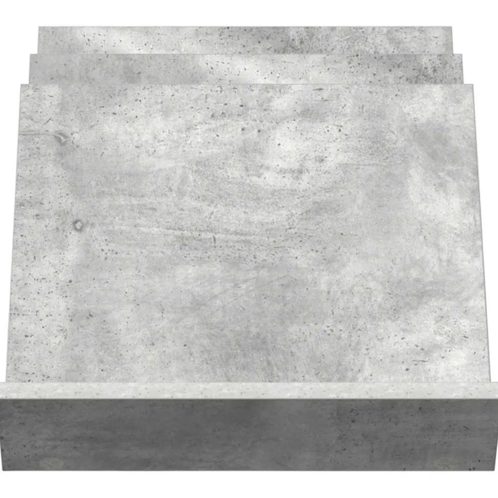 vidaXL Tijdschrift Rek Concerte Grijs 53 x 40 x 28,5 cm Bewerkt hout