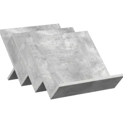 vidaXL Tijdschrift Rek Concerte Grijs 53 x 40 x 28,5 cm Bewerkt hout