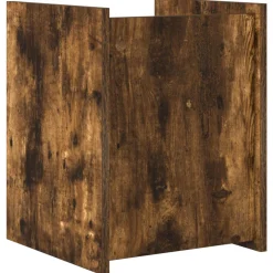 vidaXL Tijdschrift Rek Gerookt eiken 35 x 35 x 45 cm Bewerkt hout