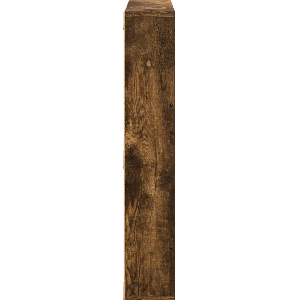 vidaXL Tijdschrift Rek Gerookt eiken 60 x 12 x 70 cm Bewerkt hout