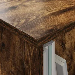 vidaXL Tijdschrift Rek Gerookt eiken 102 x 30 x 45 cm