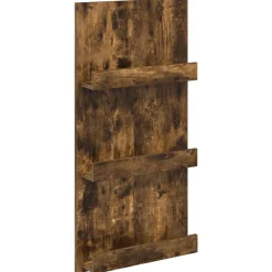 vidaXL Tijdschrift Rek Gerookt eiken 51 x 11 x 102 cm Bewerkt hout