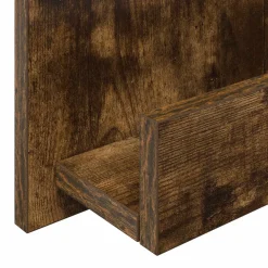 vidaXL Tijdschrift Rek Gerookt eiken 51 x 11 x 102 cm Bewerkt hout