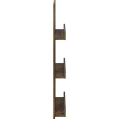 vidaXL Tijdschrift Rek Gerookt eiken 51 x 11 x 102 cm Bewerkt hout