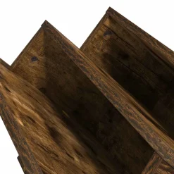 vidaXL Tijdschrift Rek Gerookt eiken 53 x 40 x 28,5 cm Bewerkt hout